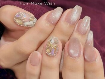 ウィッシュ(Wish)の写真/【マグネットネイル/ワンカラー/チークネイル】一目惚れする程可愛いネイル!華やかでオシャレな指先に☆