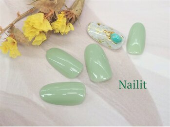 ネイリット 銀座(Nailit)/ターコイズネイル¥8200【¥9020】