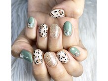 インプレス 鶴見店(Impress)/【Hand】ヒョウ柄ネイル