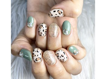 インプレス 鶴見店(Impress)/【Hand】ヒョウ柄ネイル