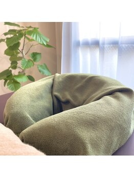 りらくぜーしょん ふぅ 【長丘/もみほぐしとアロマのお店】/顔タオルはさらっと触感