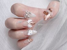 ピカネイル 上野 御徒町(Pika Nail)/フレンチｘホワイトｘパーツ