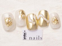 アイネイルズ 池袋店(I-nails)/ゴールドラメニュアンス