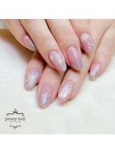 ピオニーネイル(peony nail)/バカラネイル（パープル）