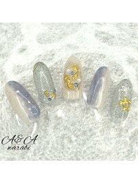 夏パーツネイル