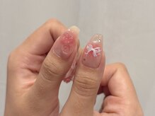 リボンシールとチークの相性抜群です♪