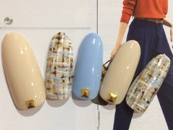 ネイルサロン リリオ(Nail Salon Ririo)/さわやかツイードネイル