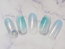 ネイルサロン フェリーシュ(Feliish)/マーブルリキッドフラワー