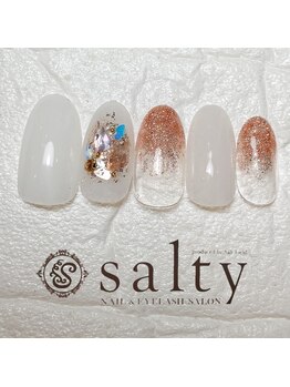 ネイルアンドアイラッシュサロン ソルティ 寺田町(salty)/ニュアンスネイル