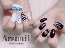 アルスネイル(Ars nail)/チェッカー柄ネイル