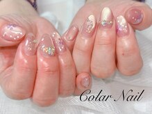 コラールネイル 本町(Colar Nail)/桜咲き誇る ぷるマグ×春ネイル