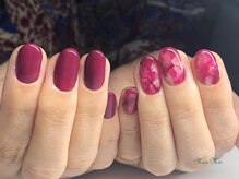 パラジェル認定サロン メールメール 池袋店(MereMer)/ボルドーアシンメトリーネイル