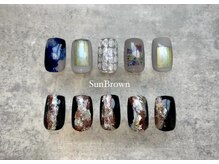 サンブラウン(SUN BROWN)/Nail designs by Sara