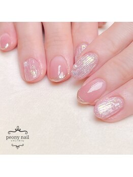 ピオニーネイル(peony nail)/バカラネイル　ピンク