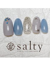 ネイルアンドアイラッシュサロン ソルティ 寺田町(salty)/雪ネイル