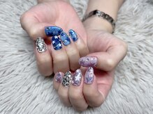 ネイルアンドアイラッシュサロン エスポアール(nail&eyelash salon espoir)/くり抜きネイル　星　90分コース