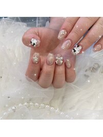 ショートスカルプネイル