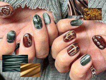 ヌル ネイル 堀江(NURU NAIL HORIE)/メンズマグネットアレンジネイル