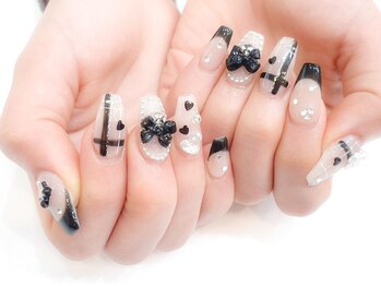 長さだしジェル★黒リボン