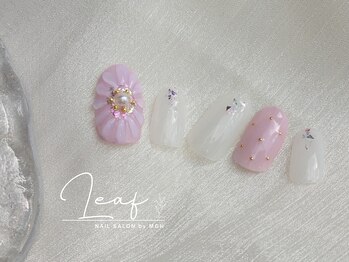 リーフ バイ エムジーエイチ(Leaf by MGH)/定額S|お花ネイル
