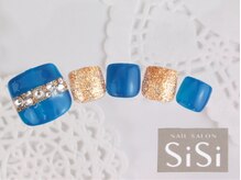 シシ(SiSi)/【FOOT】ブルー＆ゴールド★