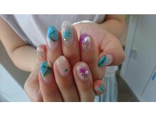 ネイルアンドアイ ミント(nail＆eye mint)/大理石風ネイル