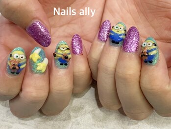 ネイルズアリー 立川店(Nails ally)/3D×キャラクター×ホログラム
