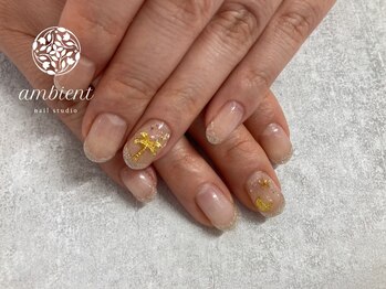 ネイルスタジオ アンビエント 表町店(Nail Studio ambient)/クリアラメフレンチ
