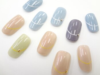 ネイルサロン クイール 小山店(NAIL SALON QUILL)/フレンチ風ラインネイル