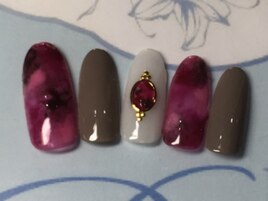 赤べっ甲ネイル