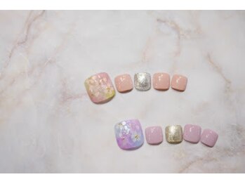 スプリングフラワーネイル