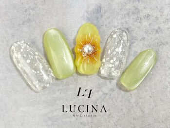 ネイルスタジオ ルキナ(LUCINA)/c-253 ぷっくりフラワーネイル