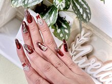 ヒラソルネイル(Girasol nail)/レッドマグでクリスマス