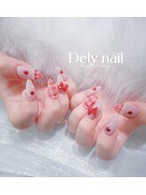 デリーネイル(Dely_nail)/チェック、リボン、いちご