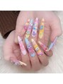 アンダンテ ネイル スタジオ トウキョウ(ANDANTE NAIL STUDIO TOKYO)&nbsp;長さだし、ゴテゴテネイル