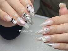 ピカネイル 上野 御徒町(Pika Nail)/チップ長さだしｘフレンチｘ夏