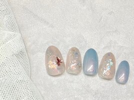 オーロラネイル/蝶々ネイル