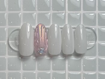 ジョアネイル(JOA Nail)/夏/シンプルr/マーメイド/白