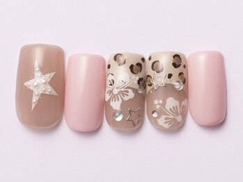 ジェミーネイル エビス(Jemiy nail ebisu)/レオパードフレンチ夏9895yen