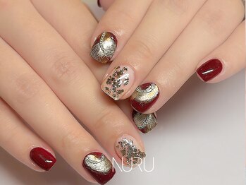 ヌル ネイル 新宿(NURU NAIL)/個性派/韓国/ニュアンス/秋冬