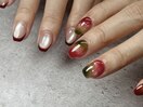 秋アシメントリーネイル
