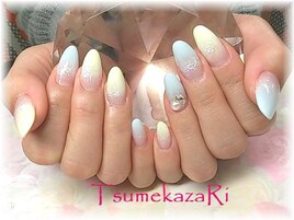 パステルイエロー＆ブルーグラデ