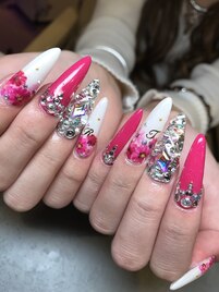 ～キラキラフラワーネイル～