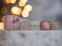 ネイルズミューコ(nail's MyuCo)/エアブラシでさくらんぼアート