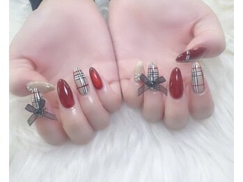 ハラ(Hara)/秋ネイル　チェックネイル