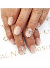 クリスタルネイル 木の葉モール橋本店(CRYSTAL NAIL)/お花グラデーションジェル