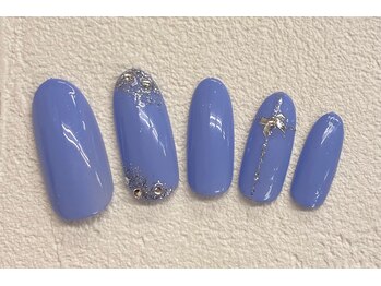 トータルビューティーサロン ドールズ(total beauty salon Dolls)/青紫 リボン ガーリー