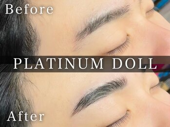 プラチナムドール 和歌山店(PLATINUM DOLL)の写真/SNSでも話題殺到のアイブロウスタイリング。骨格に合わせたデザインを提案◎メンズ美容は当たり前の時代に!