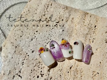 テテネイル(tete.nail)/春花パンジー×3Dマグ