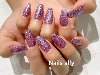 ネイルズアリー 立川店(Nails ally)/スカルプ×グリッター